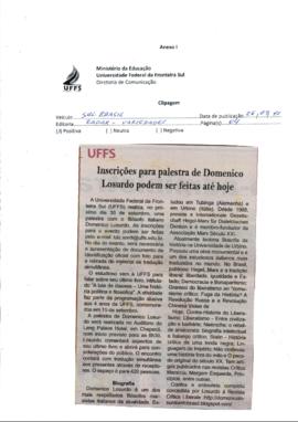 Inscrições para palestra de Domenico Losurdo