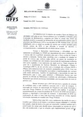 Relato de Reunião de Chefias da Diretoria de Gestão da Informação - DGI