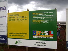 Construção Blocos A e B – Campus Chapecó