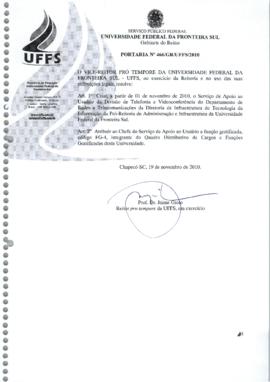 Portaria 466-GR-2010