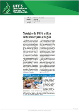 Nutrição da UFFS utiliza restaurante para estágios