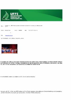 Educação Musical através do Canto Coral encerra as atividades