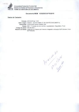 Memorando orientando sobre o Sistema de Protocolo Integrado e utilização NUP