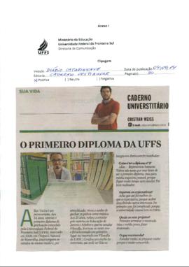 O primeiro diploma da UFFS