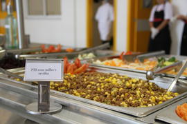 Prato vegetariano no RU