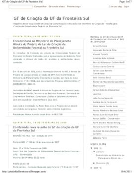Encaminhada ao Ministério do Planejamento minuta do PL de criação da UFFS