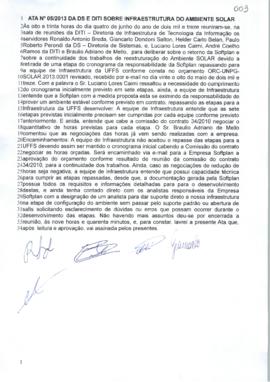 Ata 05 da DS e DITI Infraestrutura do Ambiente Solar