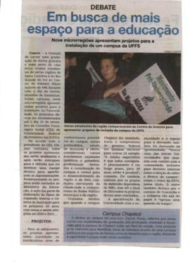 Em busca de mais espaço para educação