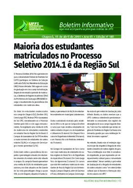 Boletim Informativo 185