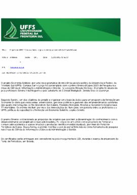 Projeto da UFFS é contemplado em prêmio Emerald Capes
