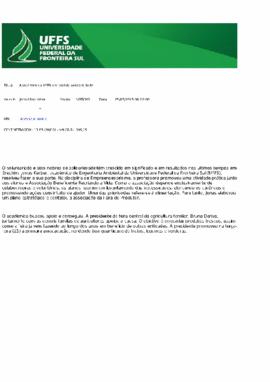Acadêmico da UFFS em prol da solidariedade