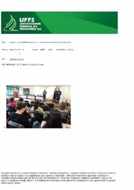 Acadêmicos da UFFS Realeza conhecem trabalho de profissionais da saúde