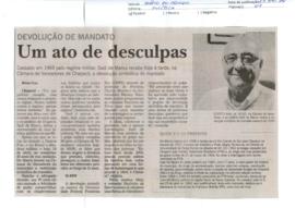 Devolução de mandato, um ato de desculpas