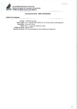 DOD para aquisição de Servidor Blade para Datacenter