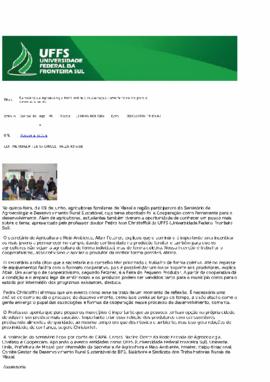 Seminário de Agroecologia trata sobre a cooperação como ferramenta para o desenvolvimento
