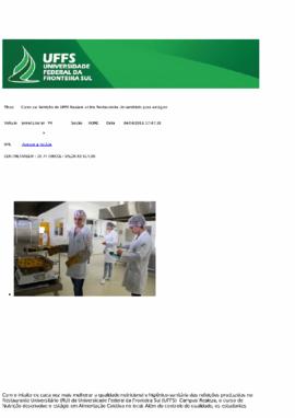 Curso de Nutrição da UFFS Realeza utiliza Restaurante Universitário para estágios