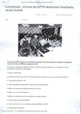 Alunos da UFFS realizaram manifesto nesta manhã