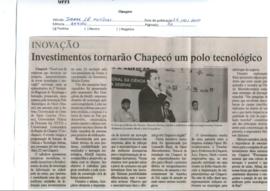 Investimentos tornarão Chapecó um polo tecnológico