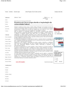 Encontro em Cerro Largo aborda implantação da Universidade Federal