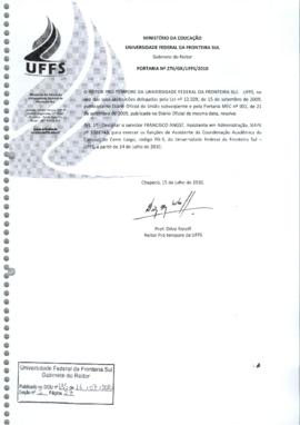 Portaria 276-GR-2010
