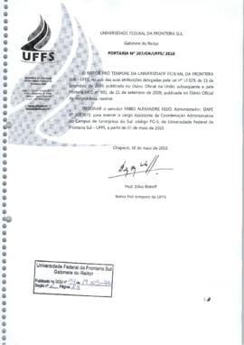 Portaria 207-GR-2010