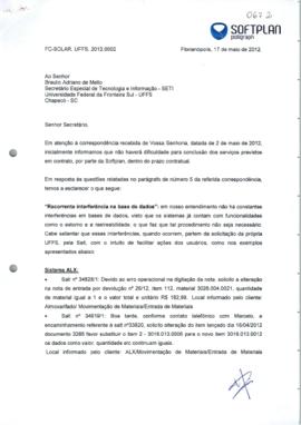 Carta com esclarecimentos sobre prazo contratual