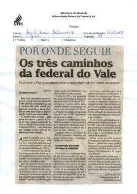 Reportagem sobre possibilidade de federalização da FURB