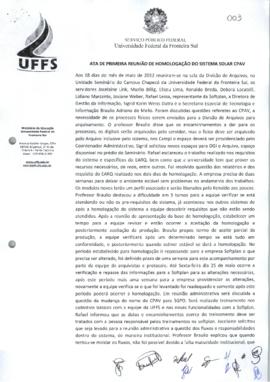 Ata de primeira reunião de homologação do CPAV