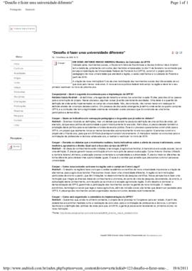 Desafio é fazer uma universidade diferente