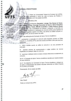 Portaria 002-GR-2009