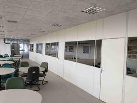 Construção das divisórias na Biblioteca – Campus Chapecó