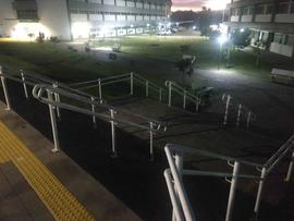 Execução de rotas acessíveis entre os blocos e estacionamento – Campus Chapecó