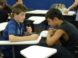 Oficina de matemática com alunos do ensino fundamental