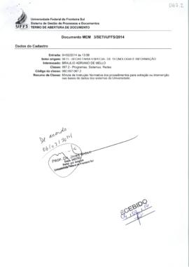 Memorando informando sobre publicação de Instrução Normativa da SETI