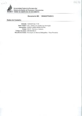 Memorando sobre fluxo de solicitação de Material Bibliográfico