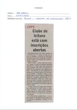Clube de leitura está com inscrições abertas