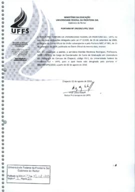 Portaria 299-GR-2010