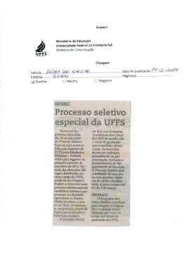Processo seletivo especial da UFFS