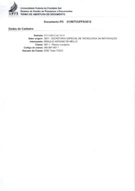 DOD para teste TOEIC
