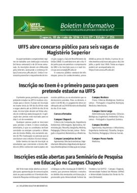 Boletim Informativo 256