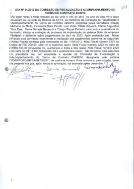 Ata 14 de acompanhamento do Contrato 34-2010 - Solar