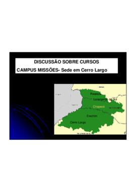 Discussão sobre cursos em Cerro Largo