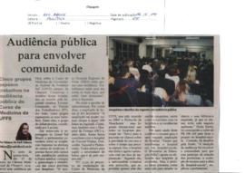Audiência pública para envolver comunidade