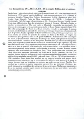 Ata da Reunião sobre fluxo de processo de compras