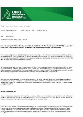 Acadêmicos de medicina realizam trote solidário