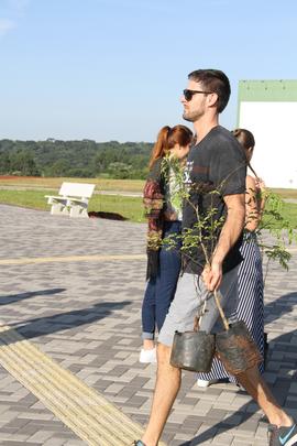 Plantio de árvores no Campus Chapecó