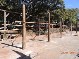 Construção de cobertura para veículos oficiais na Unidade Antigo Bom Pastor