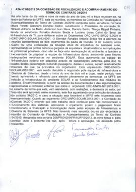 Ata 06 de acompanhamento do Contrato 34-2010 - Solar
