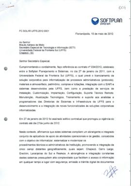 Carta de empresa alertando riscos da descontinuidade de sistema