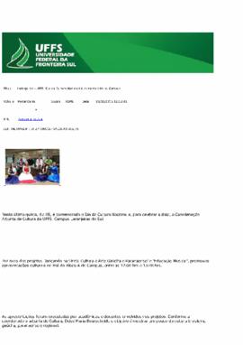 Dia da Cultura Nacional é comemorado no Campus Laranjeiras